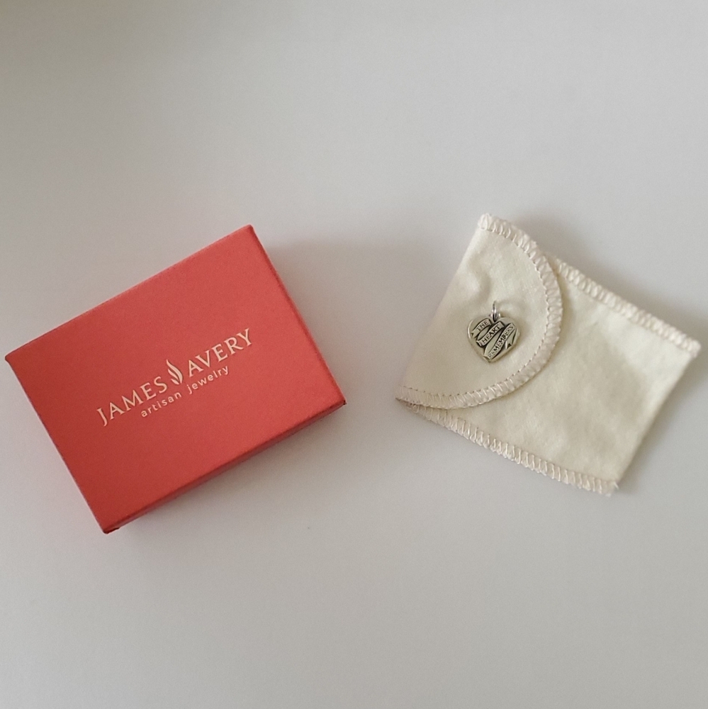 James Avery Silver The Heart Remembers Charm